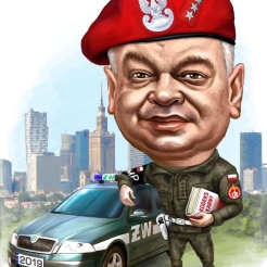 MUNDUROWE w karykaturze,  z serii karykatury ZAWODOWE