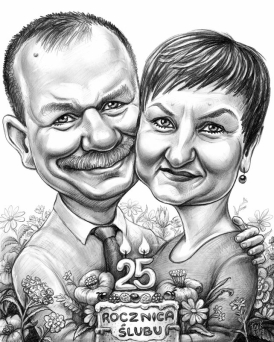 Karykatury na ROCZNICĘ ŚLUBU