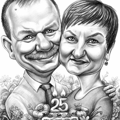Karykatury na ROCZNICĘ ŚLUBU
